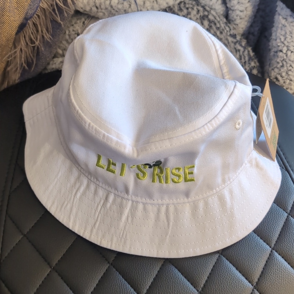 White Kids Hats let's Rise New With Tags